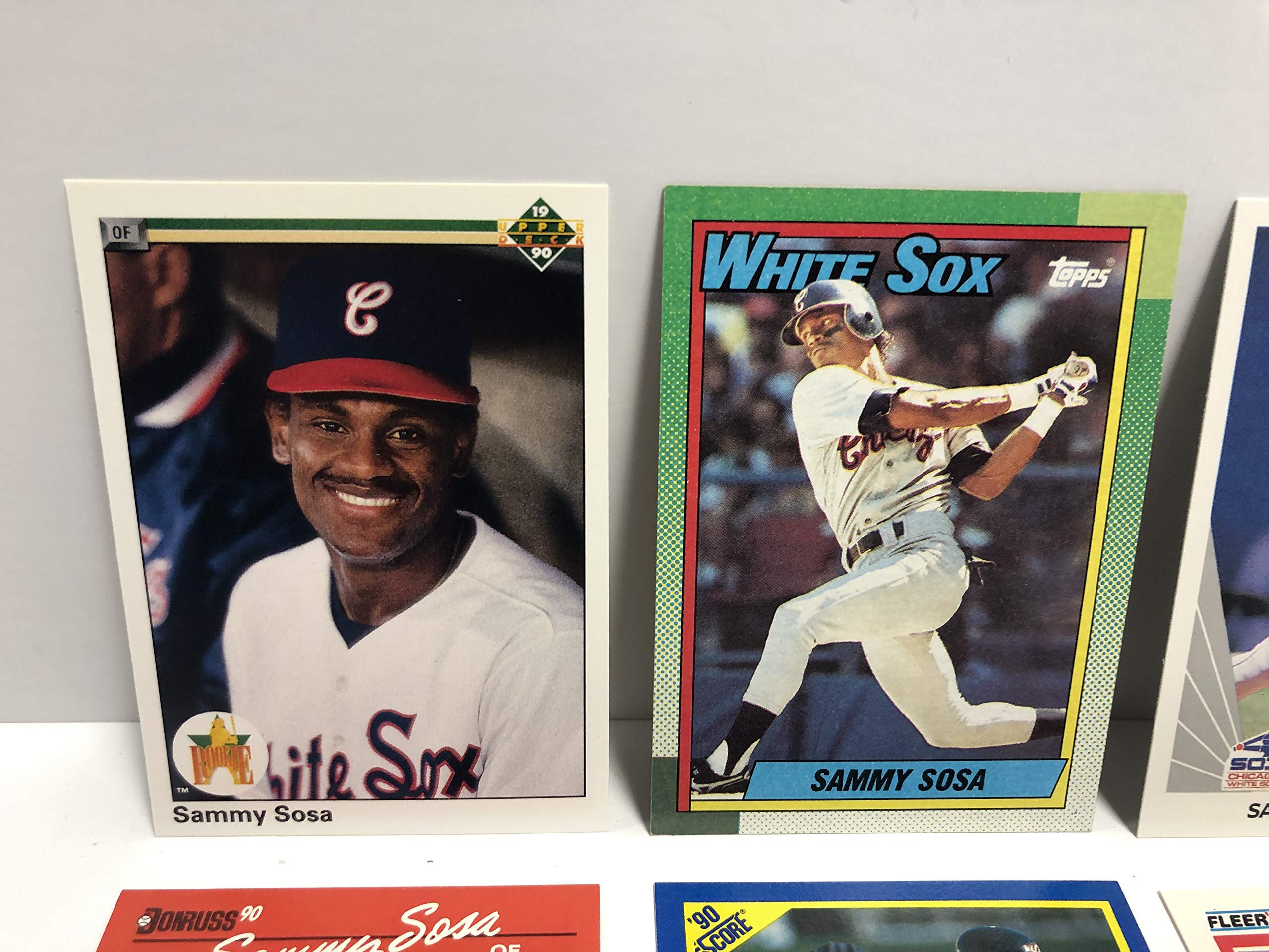 Sammy Sosa 1990 ROOKIE card lot you get 1990 Donruss #489, Score #558,  Fleer #548, Topps #692, Upper Deck #17 and Leaf #220 at Amazon's Sports  Collectibles Store