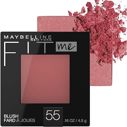 Maybelline Fit Me Powder Blush, Lightweight, Smooth, Blendable, Long-lasting All-Day Face Enhancing Makeup Color, Berry, 1 Count
