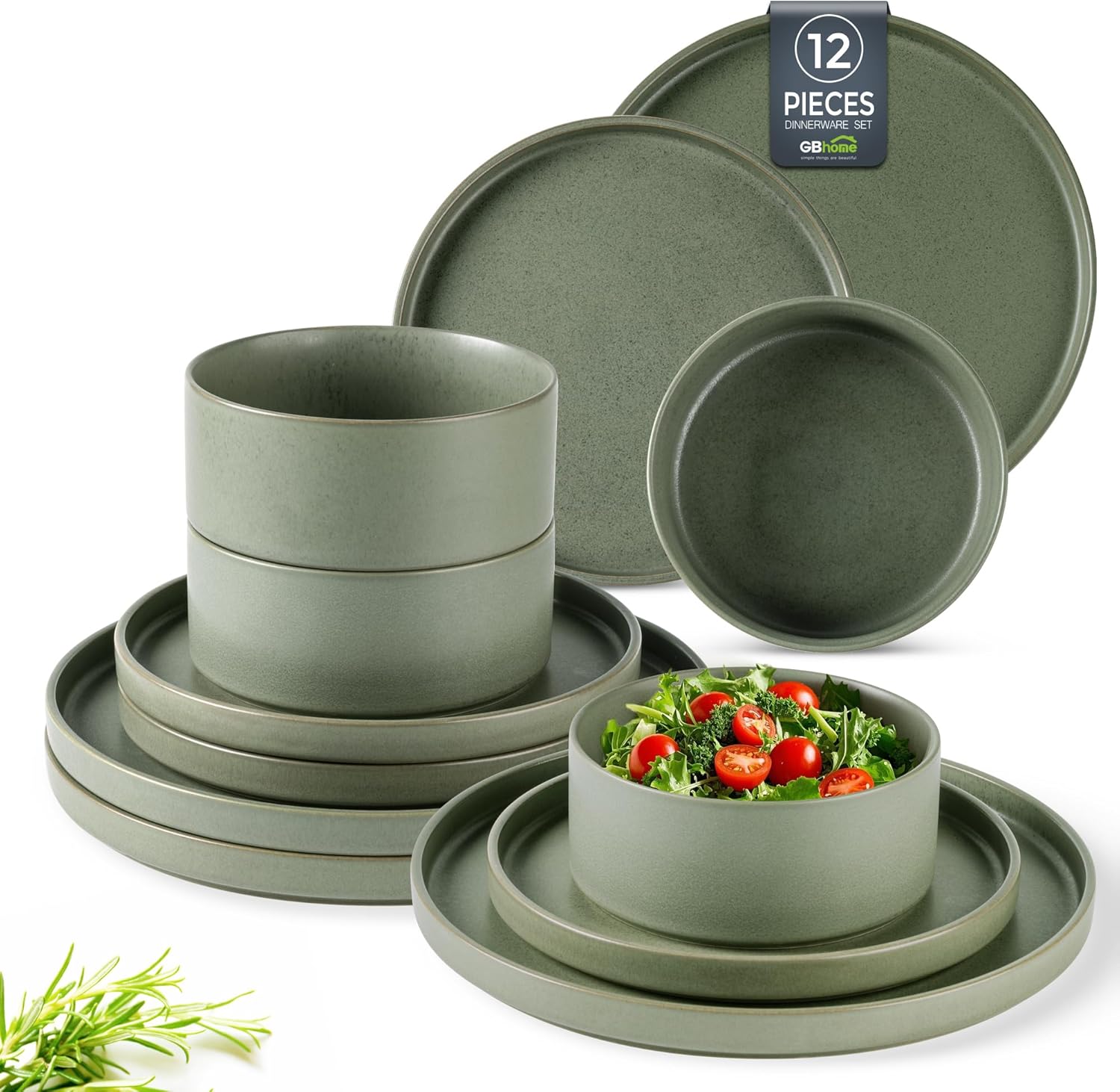 GBHOME Ceramic Dinnerware Sets for 4, Stoneware Zambia Ubuy