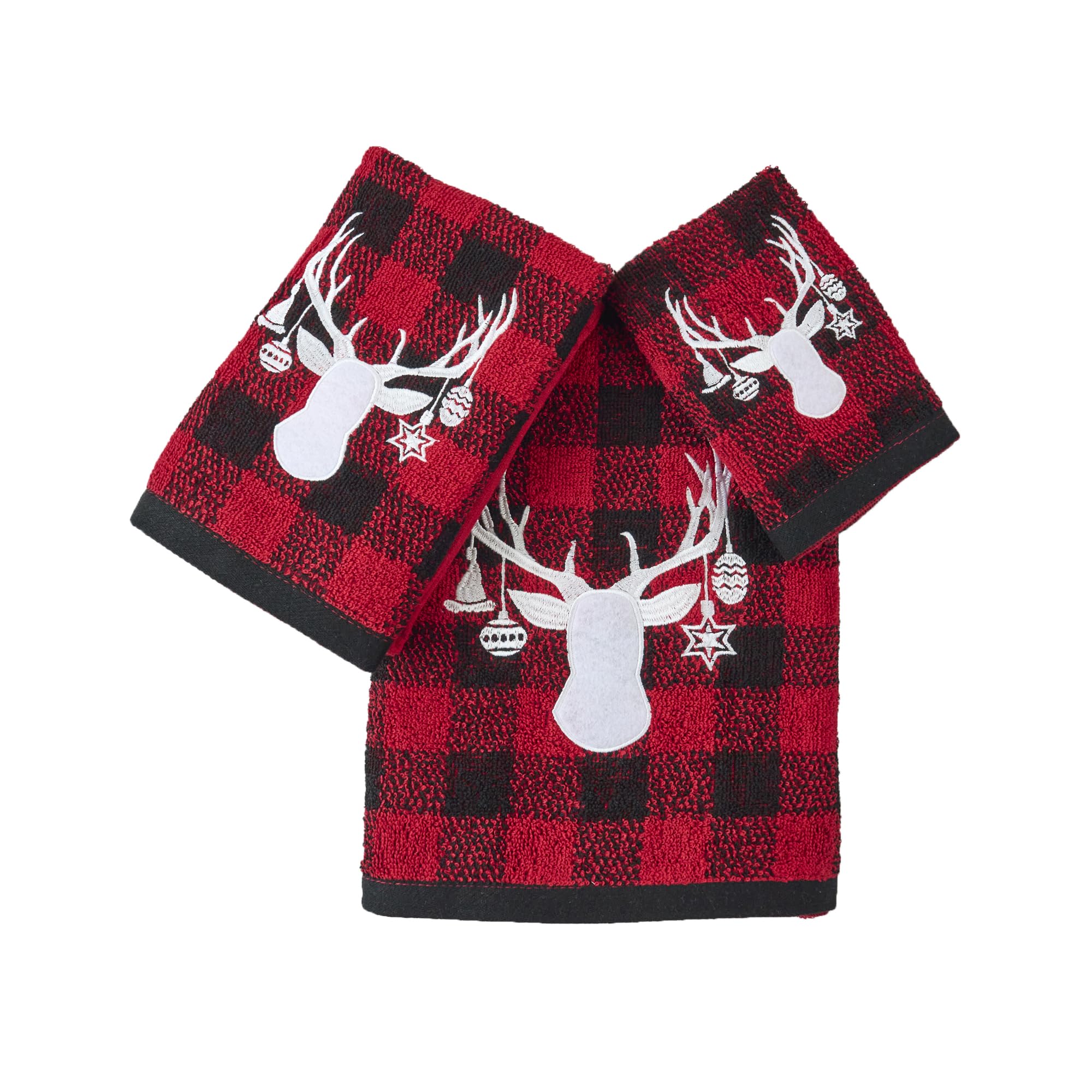 deer plaid bathroom towel set
