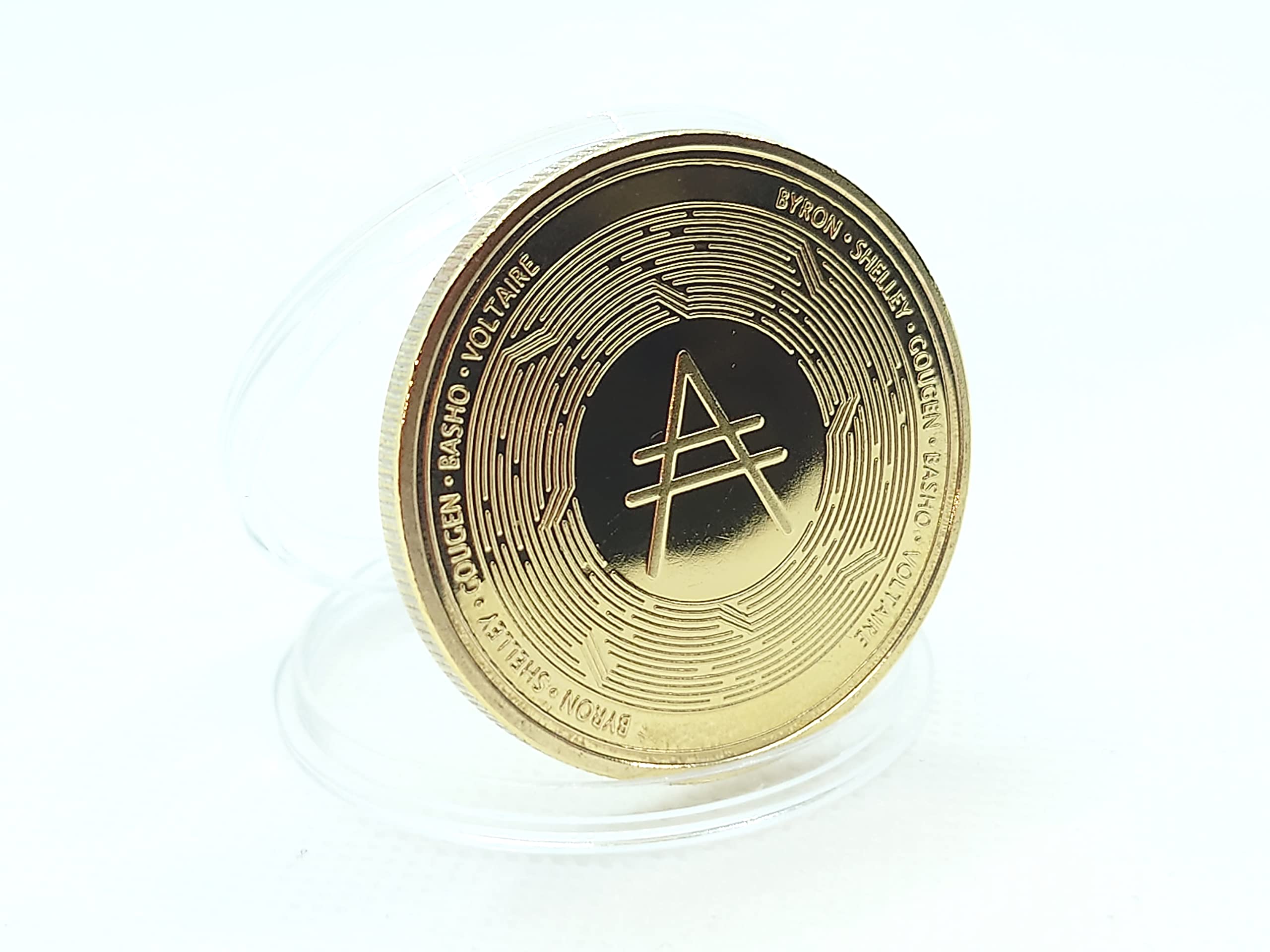 Amazon | ADAコイン エイダコイン カルダノコイン adaコイン えいだこいん かるだのこいん adacoin 1枚 クリアケース付き  日本国内から発送（ゴールド） 通販