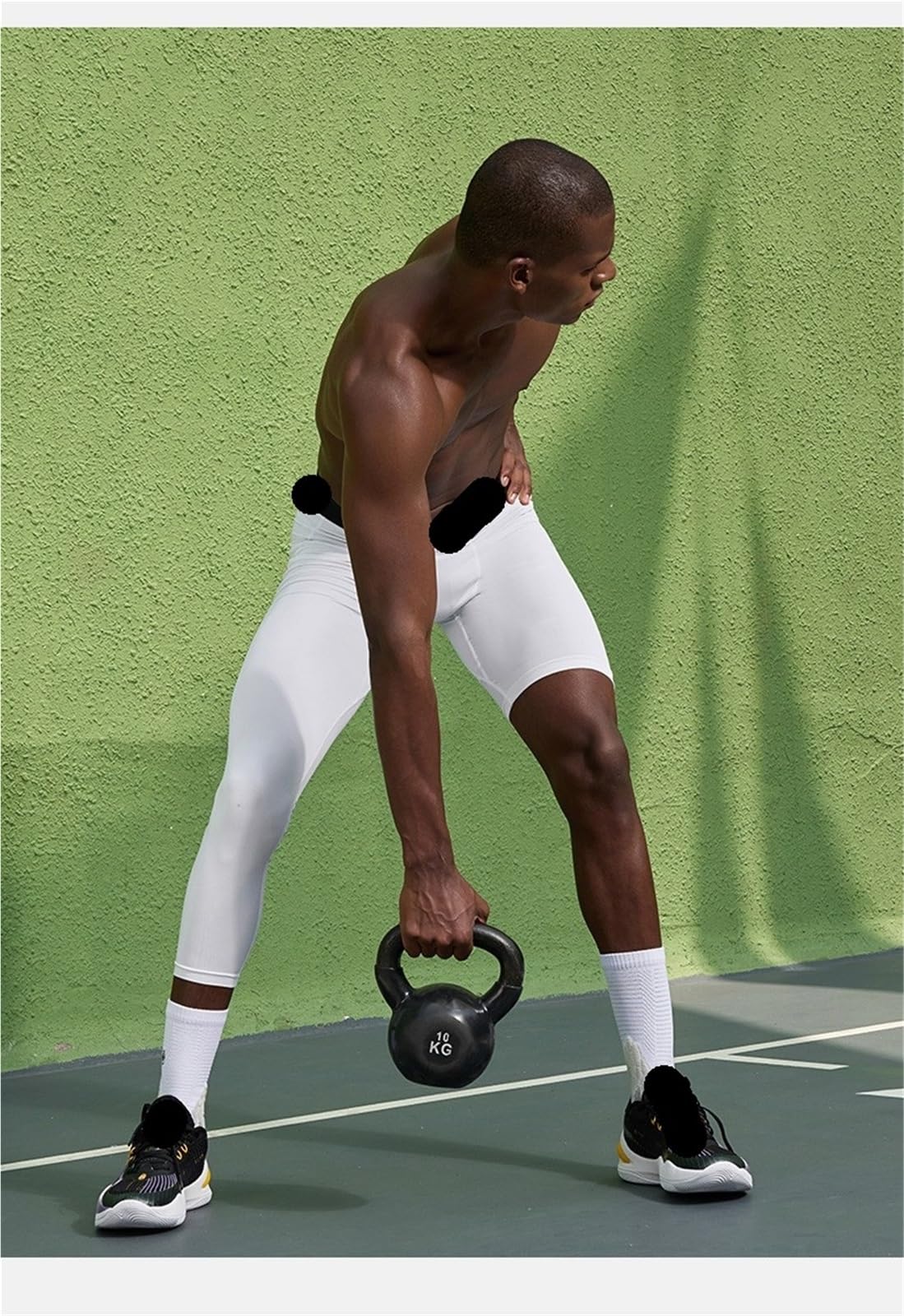 Pantaloni da Basket Elasticizzati Leggings Sportivi da Uomo, Pantaloni Fitness, Basket a Compressione, Corsa Elastici Alti per Basketball