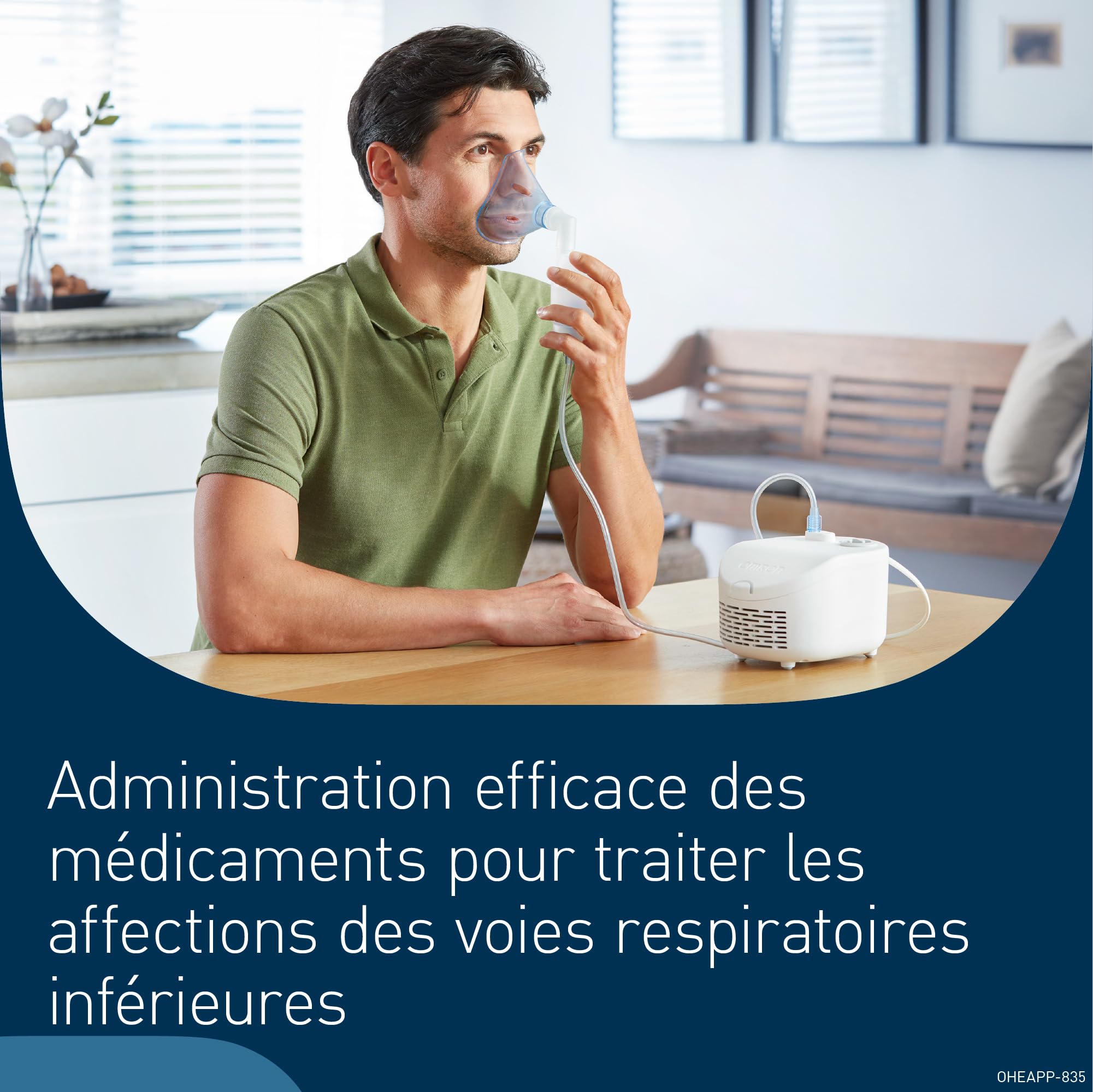 OMRON X101 Easy nebulizer - aérosol inhalateur, compact et facile à utiliser pour le traitement des affections respiratoires telles que le rhume ou l'asthme et la bronchite chez l'adulte et l'enfant