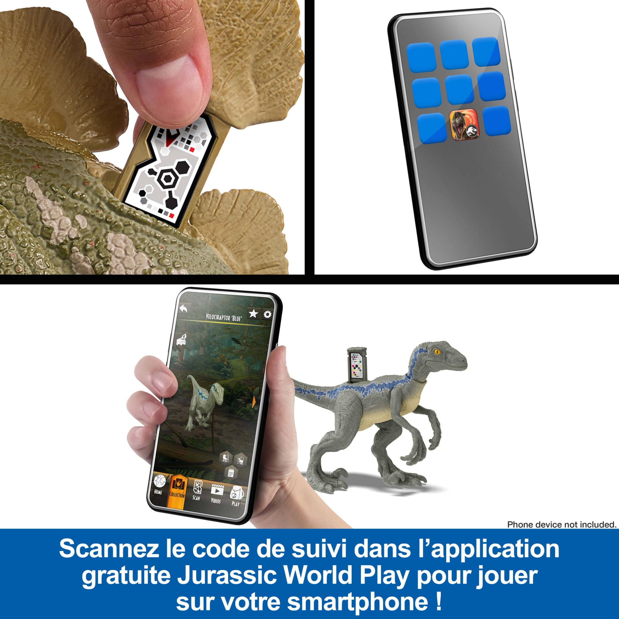 Jurassic World Therizinosaurus Slash ’N Roar avec fonction d’attaque sonore, jeu numérique