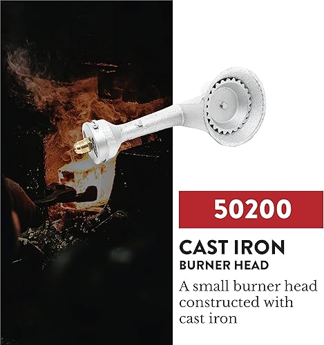 Miniatura 3 de GAS ONE cabeza de hornilla redonda de alta presión, de hierro fundido, con orificio de ajuste de latón.