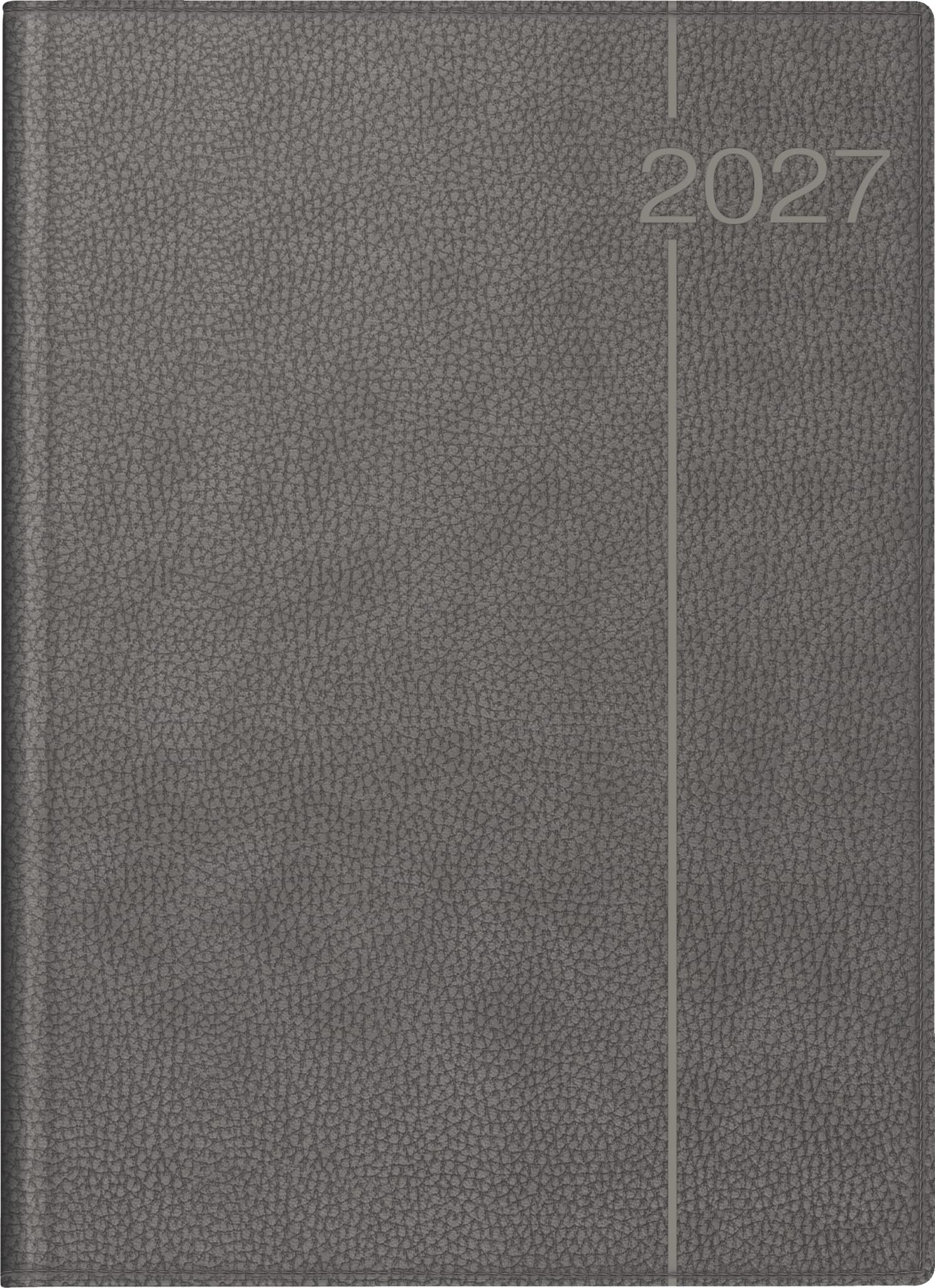 rido/idé Buchkalender Mod. Conform 2027 | A4, Kunstleder, grau