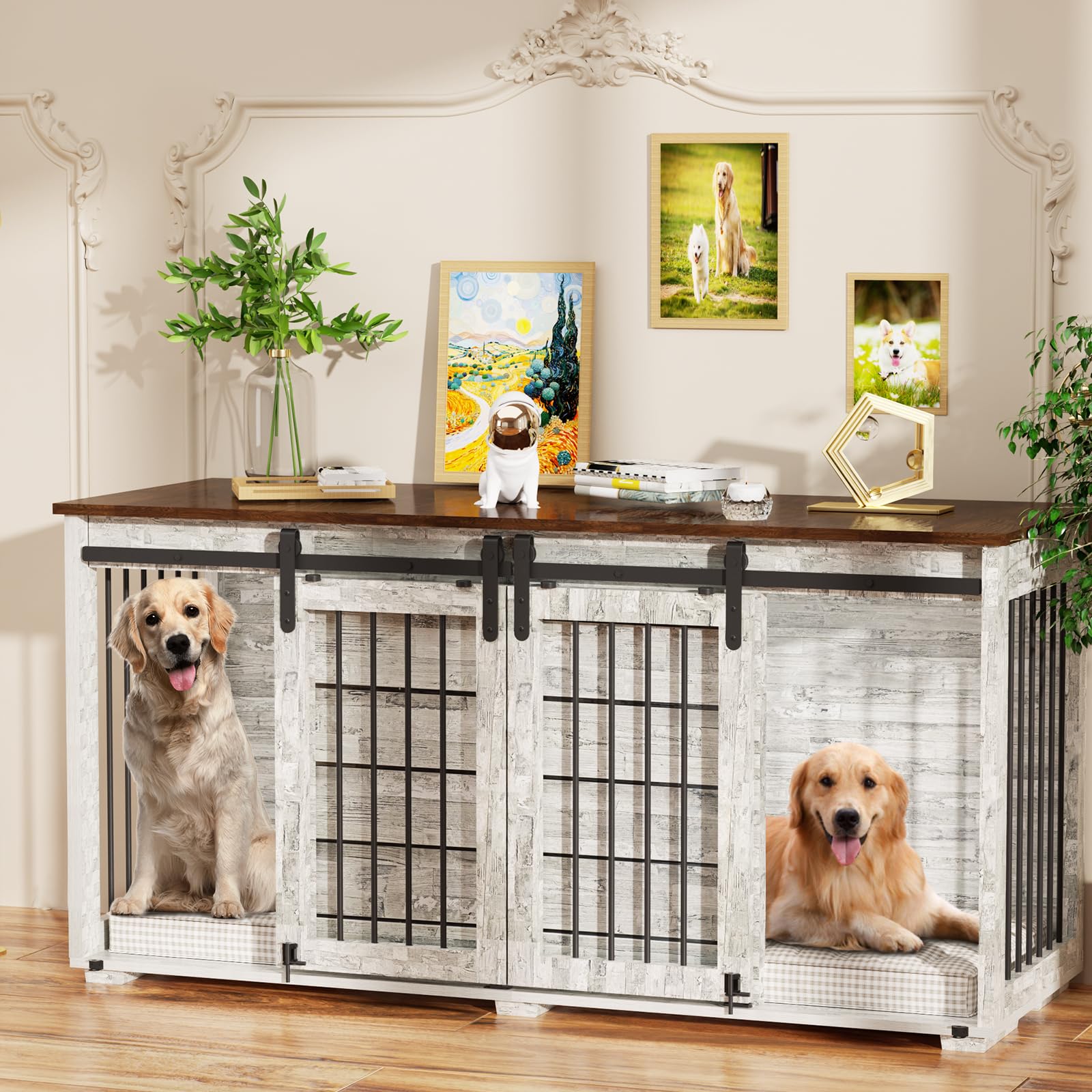 Entertainment Center Diy Dog Kennel Door Custom Built Dog Kennel