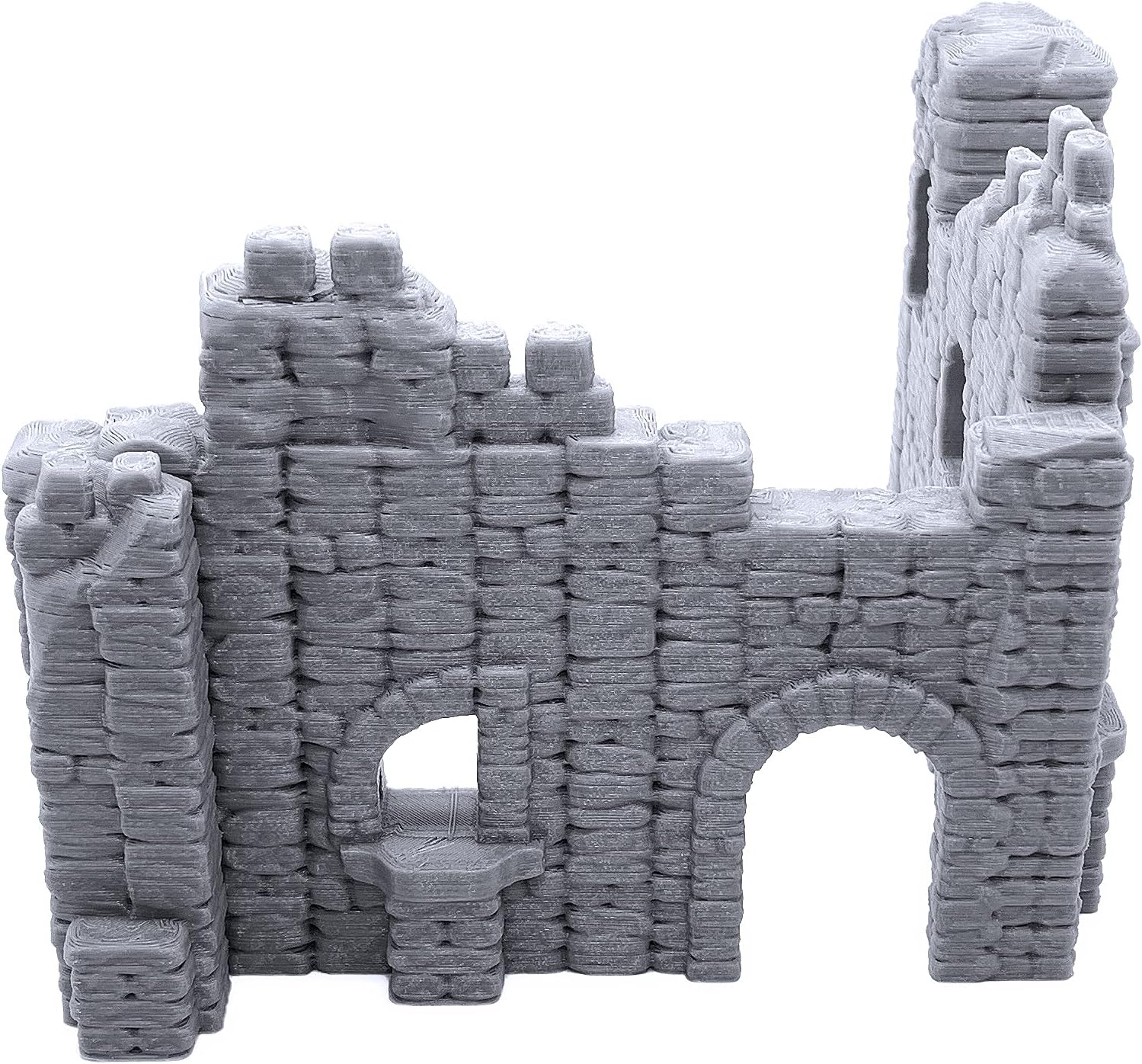 Battle Ruined Walls, Terrain Scenery for Tabletop 28mm Miniatures Wargame, 3D Printed and Paintable, EnderToys