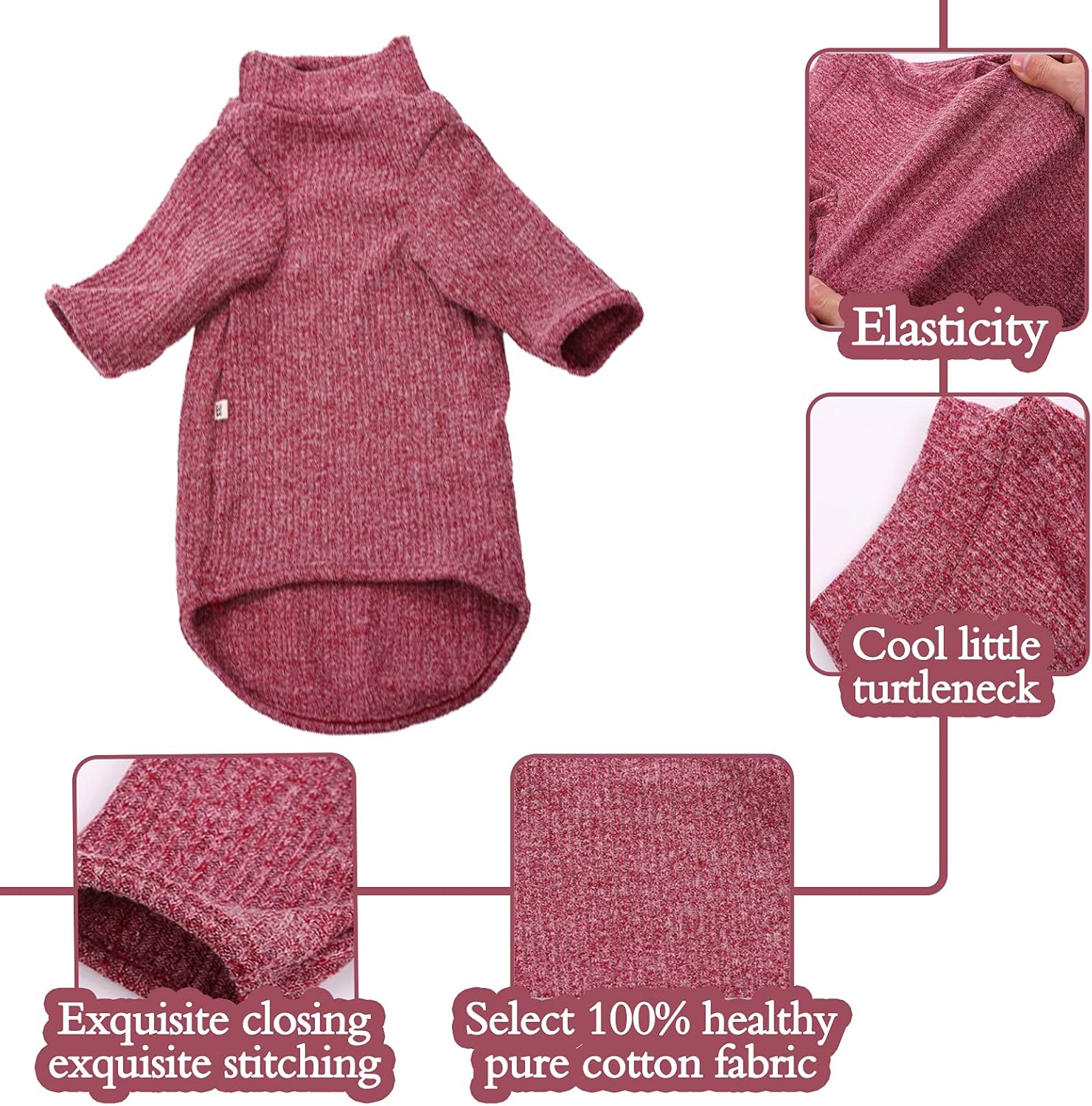 Hjyokuso Cat Clothes - Sphynx Clothing, Jumper XS, Breathable Pyjamas, Warm Coat, Sweater, Vest for Sphynx and Cornish Rex Kittens - Image 4