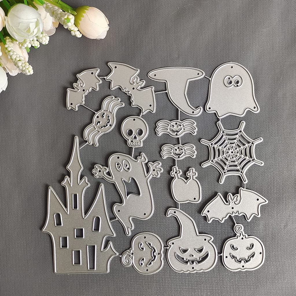 Fustelle di Halloween con motivo a ragnatela, stencil da taglio