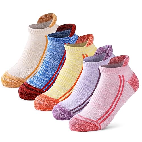 Athletic Running Ankle Socks for Athletic Womens Athletic Cushioned Anti-Blister