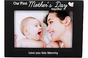 Our First Mother's Day Together Picture Frame - Engravable 4x6 Horizontal Photo Display