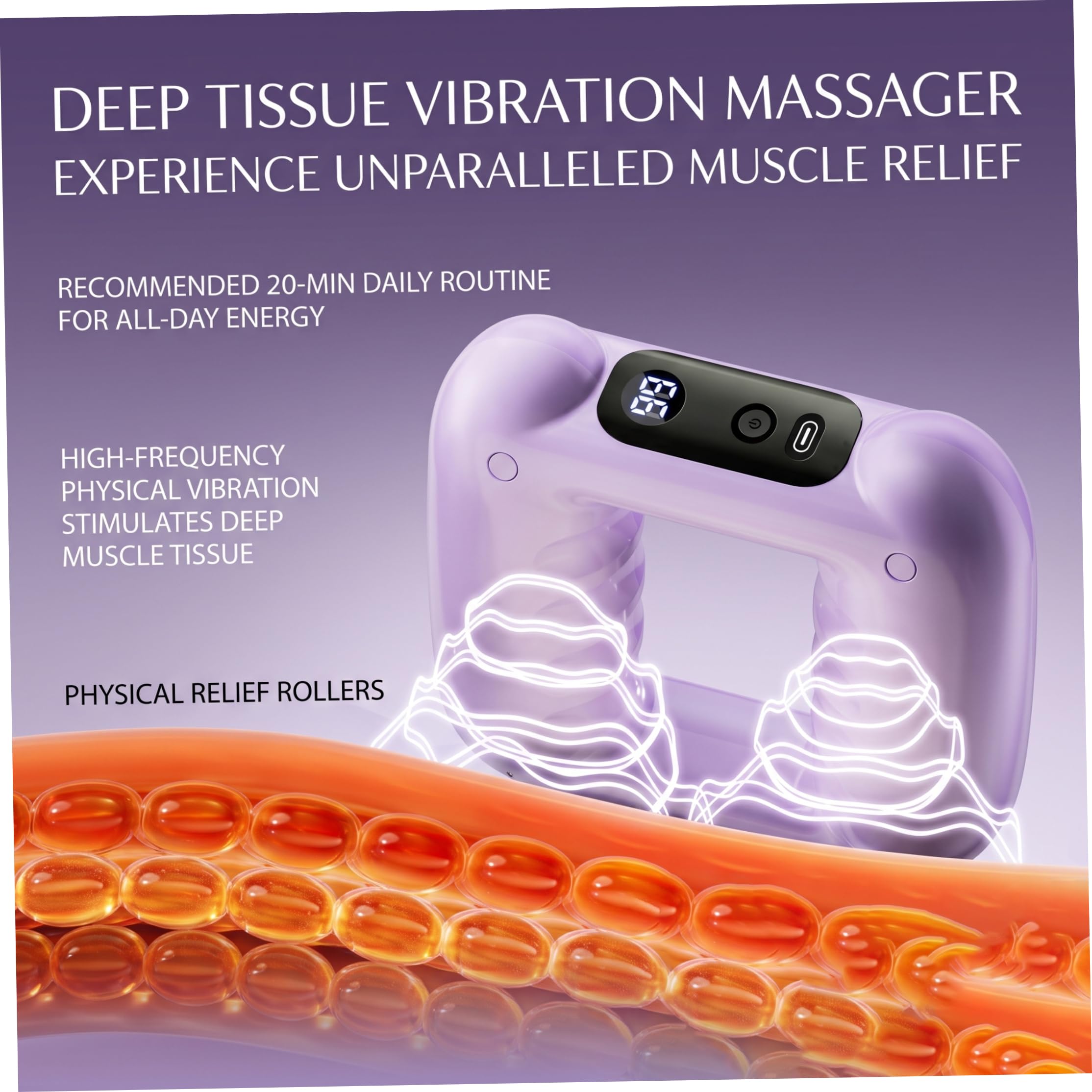 Faszienring|Faszienringgürtel, 6 Modi 99 Stufen Yoga-Massagegerät, Stil 2
