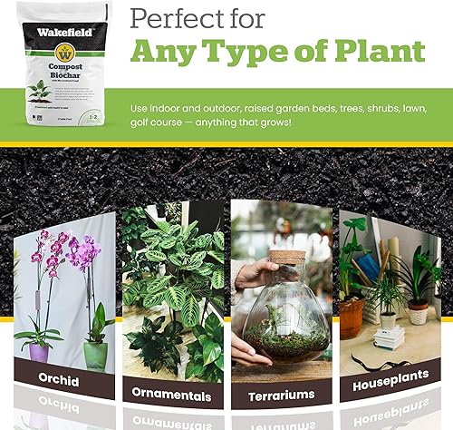 Miniatura 7 de Wakefield Compost Hero Biochar Blend  Compost orgánico envejecido de primera calidad con hongos micorrícicos mezclado con 100 biocaris carbón