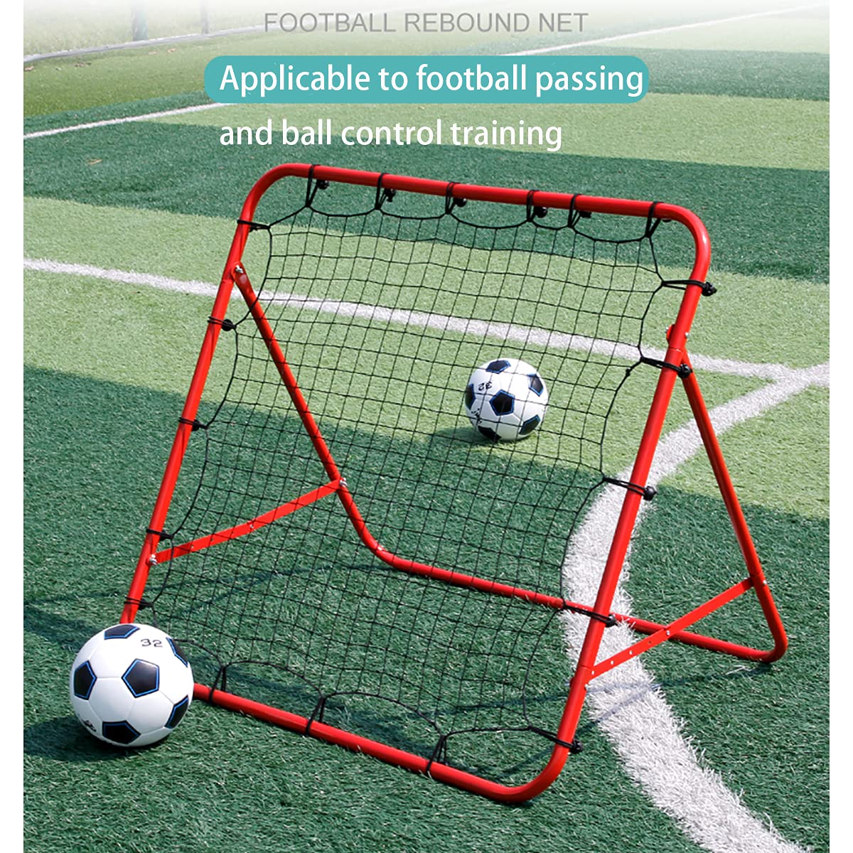 Rete di Rimbalzo da Calcio 39''x40'' con 2 reti Rete di Rimbalzo da Calcio Regolabile Perfetta per Bambini, Adolescenti e Tutte Le età Allenamento di Calcio