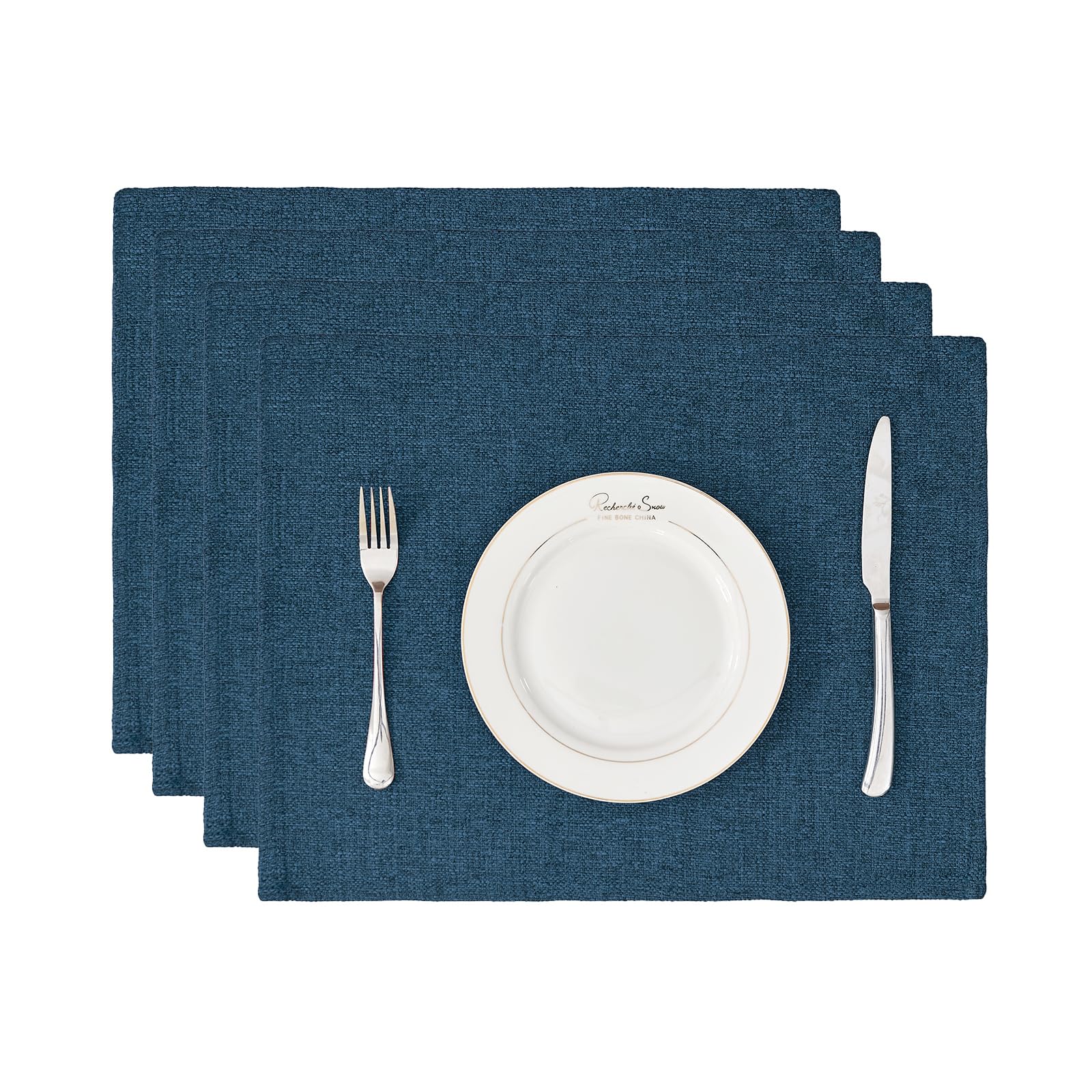 BALCONY & FALCON Table Cloth Waterproof Washable Navy Blue 35x45cm,4pcs โ image 1