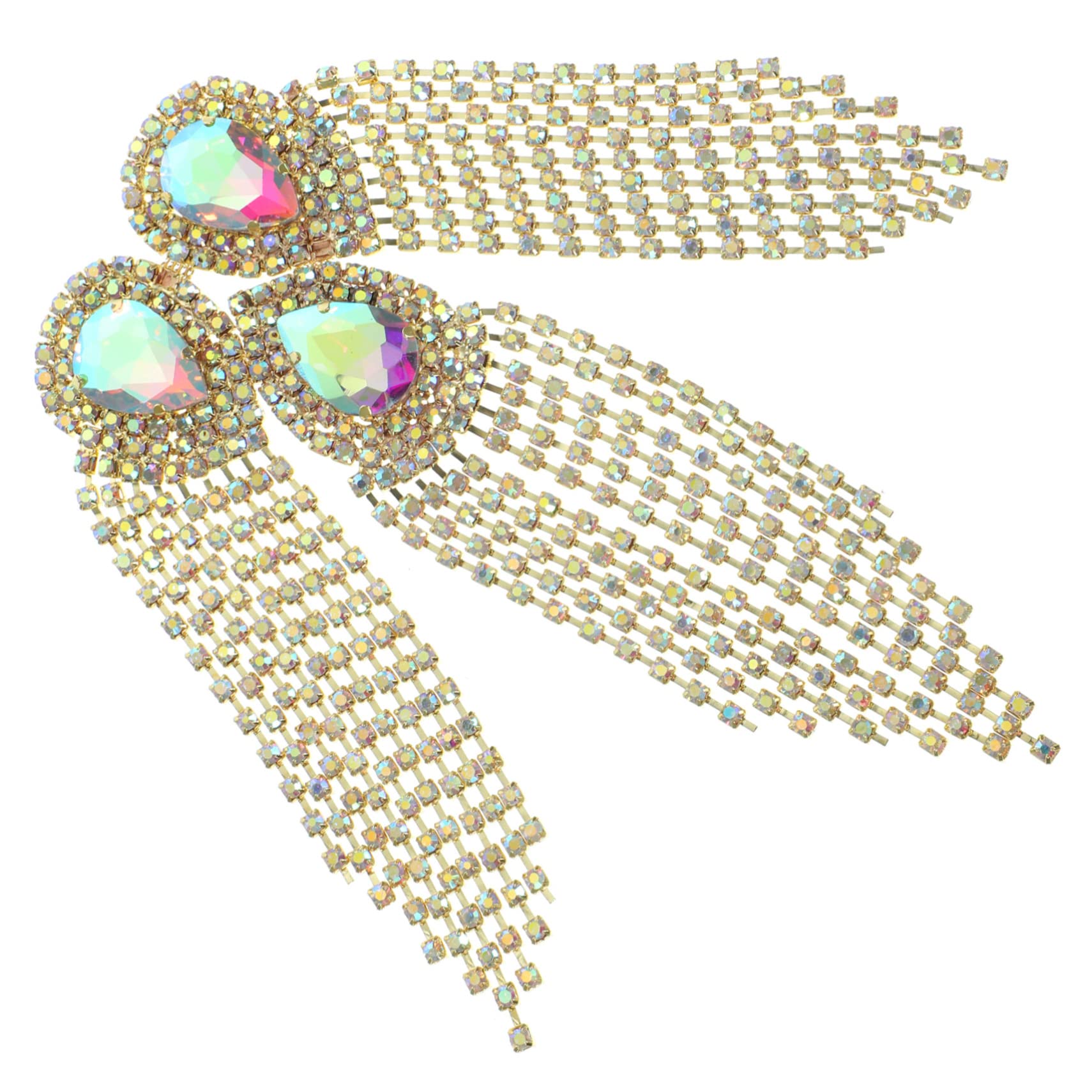 Lurrose 5pezzi Spilla Decorativa Con Frangia Per Abbigliamento Accessorio Elegante Per Giacche e Base Dorata Ab
