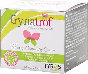 Gynatrof Vulva Moisture Cream - Hormone Free, Clinically Proven, OBGYN Recommended, All Natural Vulva Balm - Alleviates Dryness, Irritation, and Menopause Discomfort - Hyaluronic Acid &amp; Vitamin E