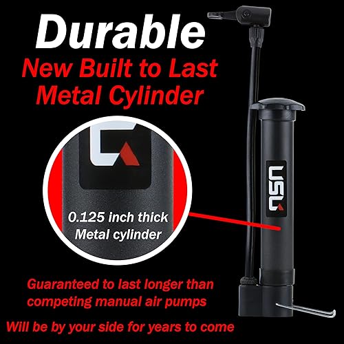 Miniatura 3 de USU Metal Ball Pump  Ball Air Pump for Sports Balls  Basketball - Football - Soccer Ball - Volleyball  Manual Air Pump Hand Pump  Needles