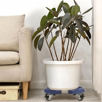 W B D WEIBIDA Plant Stand with Wheels,Adjustable Plant Caddy Heavy Duty