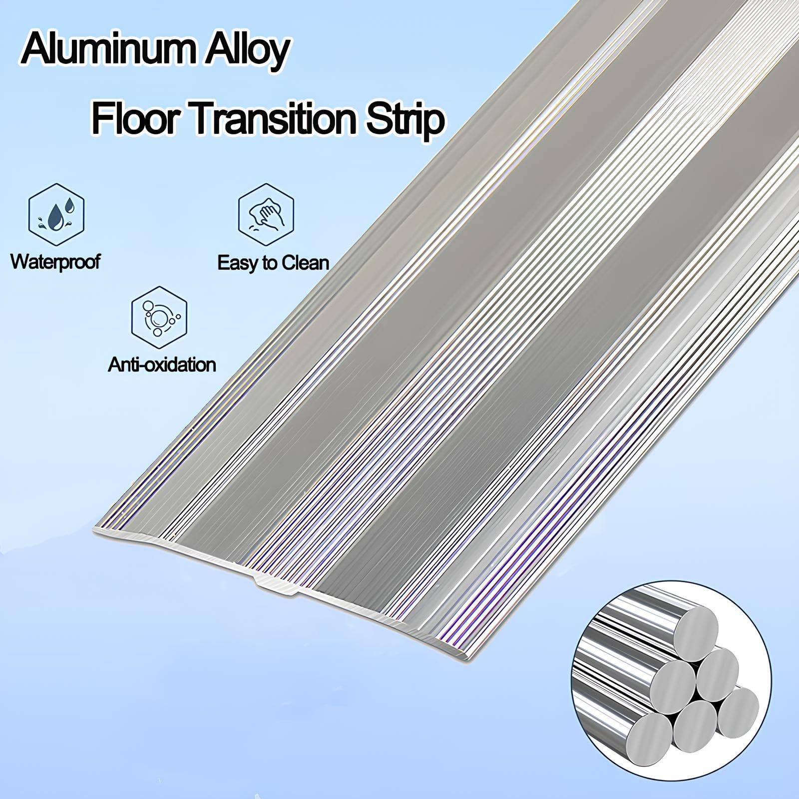 6 Mm Striscia Di Transizione Alluminio Per Pavimento Piastrelle | Profilo Di Protezione Striscia Di Giunzione Per Pavimenti(Rose Gold,60mmx100cm)