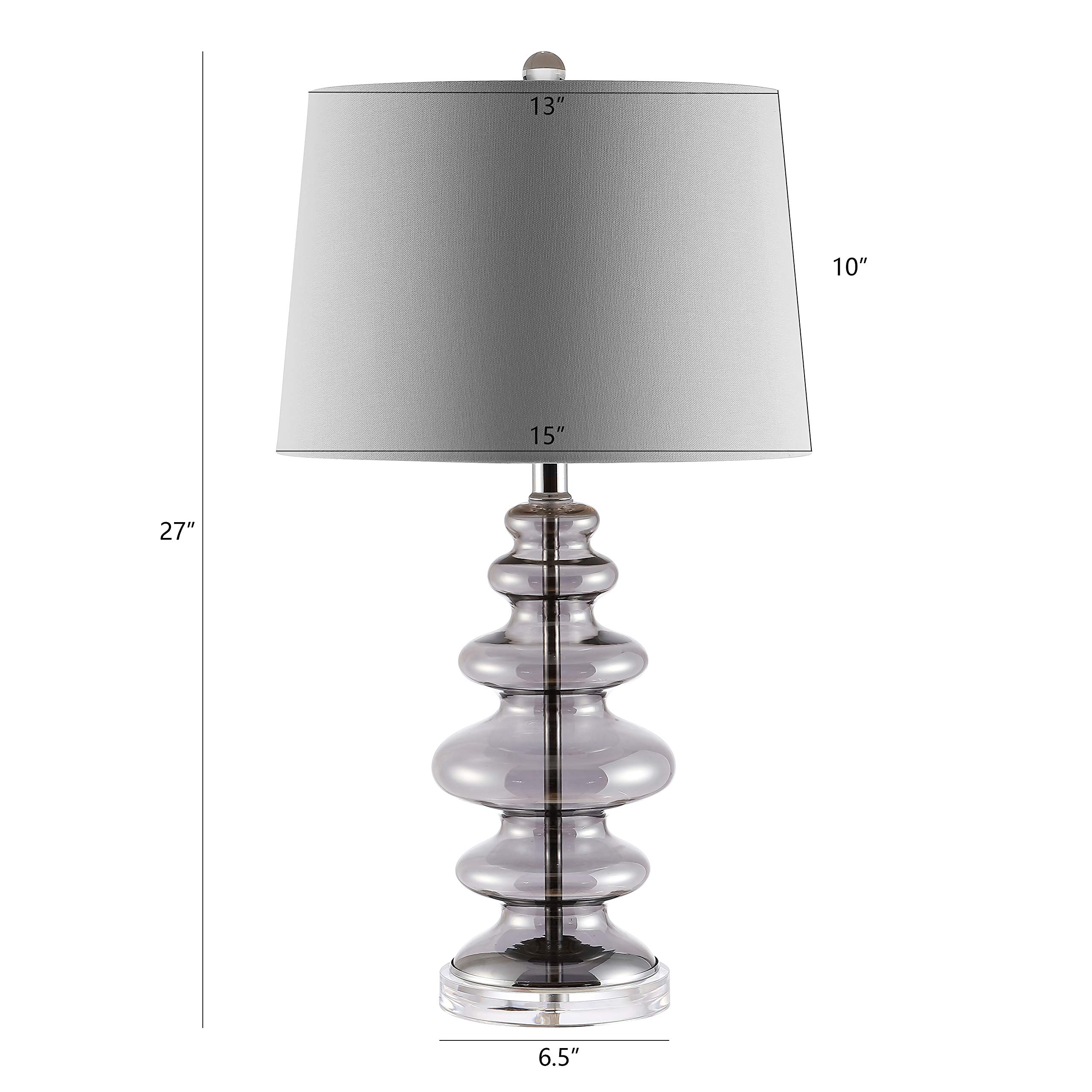 Lighting Collection Orien - Lámpara de mesa gris de 27 pulgadas para dormitorio, sala de estar, oficina en casa, escritorio, mesita de noche (bombilla LED incluida) 5