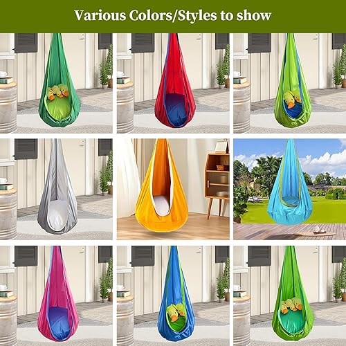 Miniatura 23 de Columpio sensorial para niños, terapia de alegría sensorial duradera, terapia colgante para interiores y exteriores, hamaca para niños, adolescentes