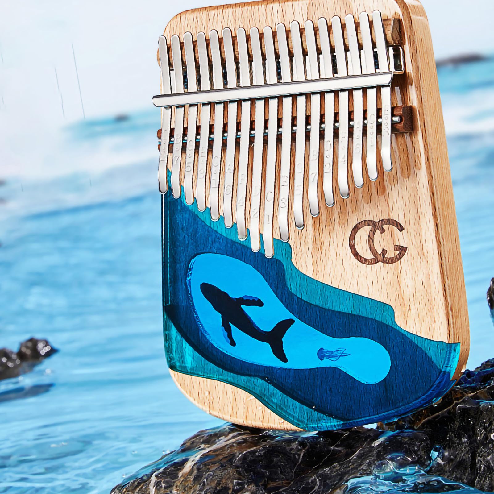 Piano De Pulgar, Piano De Pulgar Portátil, Múltiples Tonos, Mini Kalimba De Resina, Instrumento Musical Arrancado Con Los Dedos Para Niños, Adultos, Regalos Musicales De Navidad(17 ballena tonal)