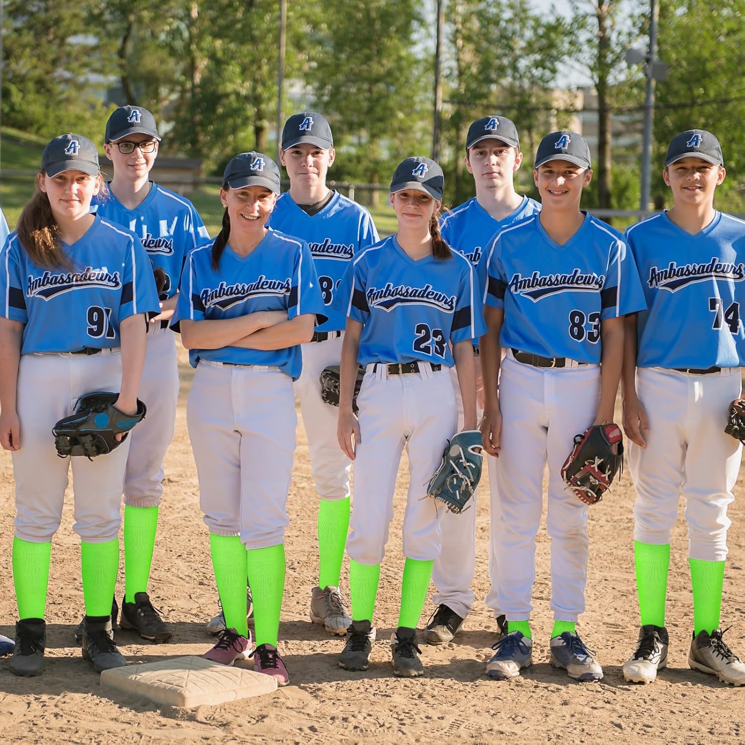 Haysandy 24 Pairs Soccer Socks Youth Football Softball Baseball Team Sock Bulk Unisex High Long Tube Sport Sock - Image 6