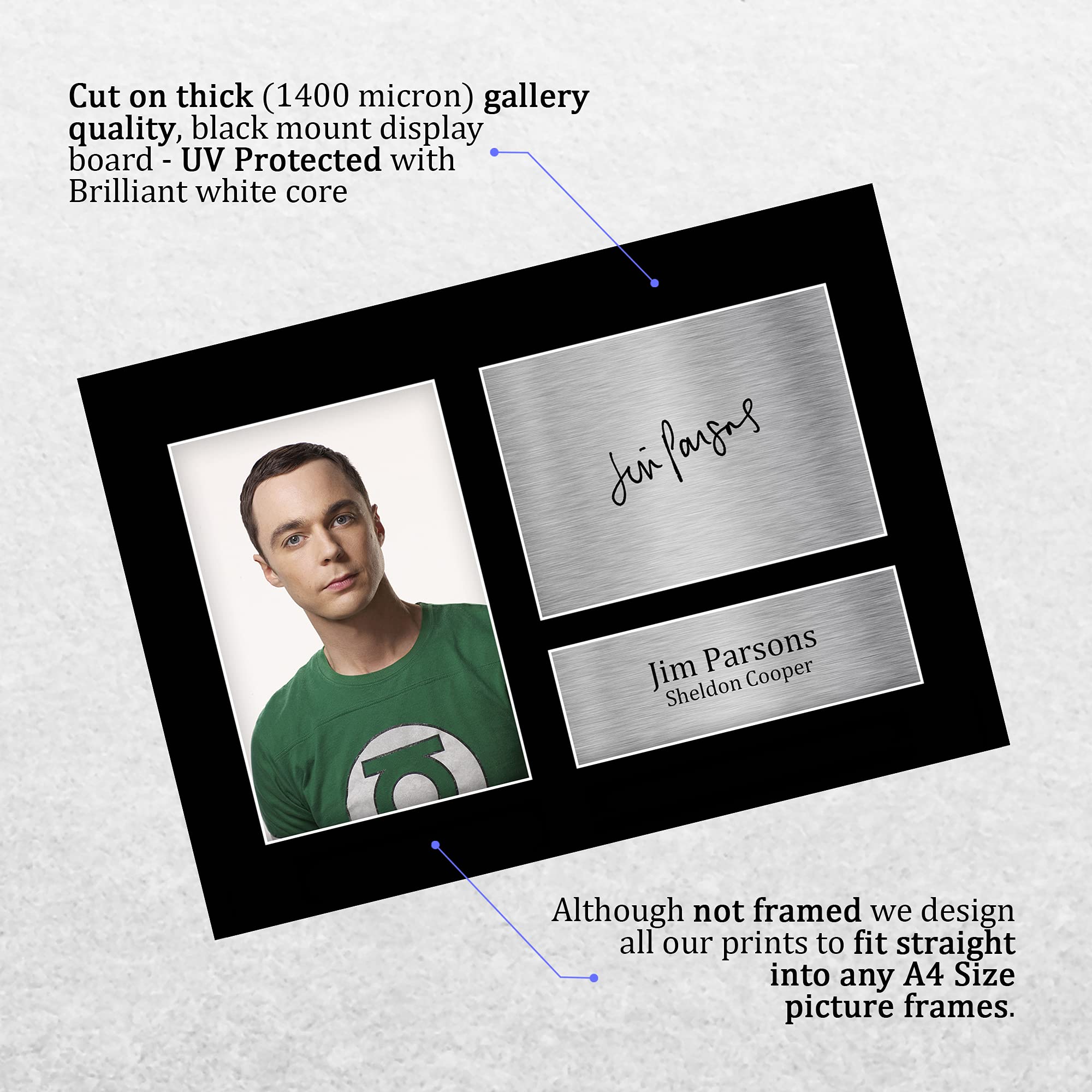 Jim Parsons Big Bang Theory Framed Autograph Picture - Sheldon Cooper Signed Print Display | US Letter Size Gift - View #2