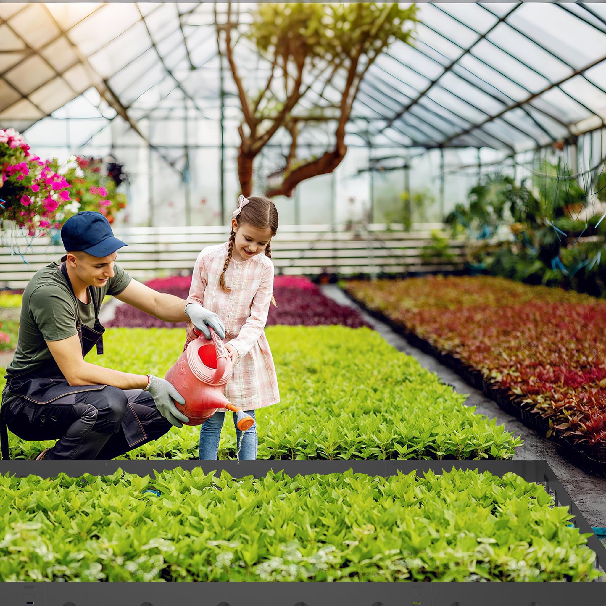 NAIZY Rasenkante Metall 10 Stück Beeteinfassung Flexible Beetumrandung mit Schnalle Mähkante für Garten, Anthrazit