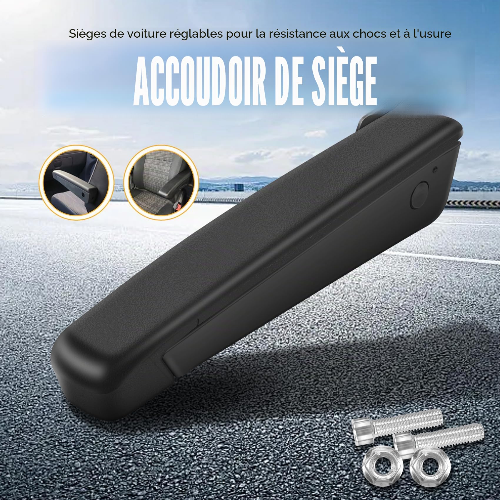 Accoudoir universel réglable pour siège de voiture pour camping-car, auto, pièces de voiture gauche