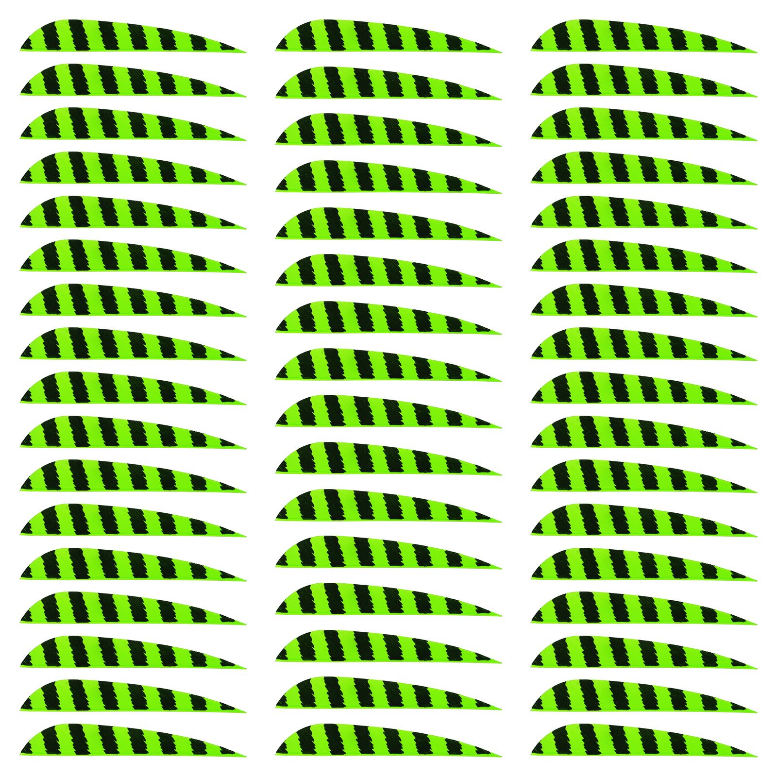 QUARKZMAN Confezione da 50 Penne per Frecce 4" DIY Tiro Verde Fluorescente