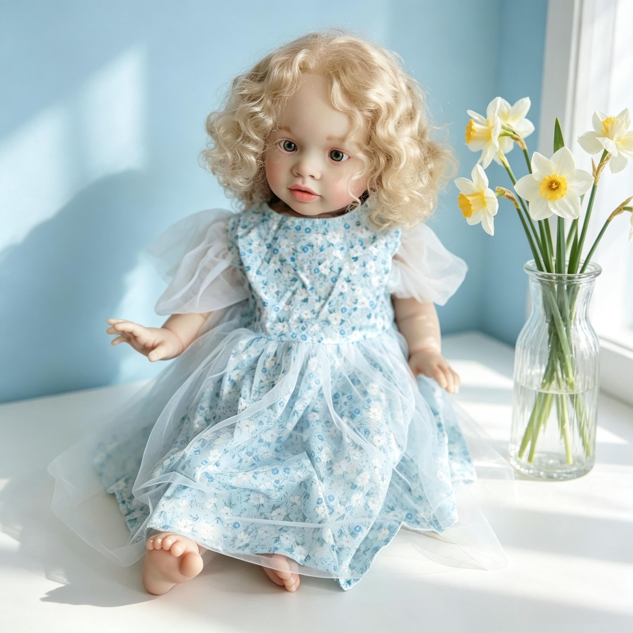 RXDOLL 66 cm prawdziwe życie Reborn małe lalki duży rozmiar realistyczne lalki Reborn Baby Dolls blond włosy dziewczyna miękkie winylowe kończyny tkanina ciało ważona realistyczna lalka bobas zabawka