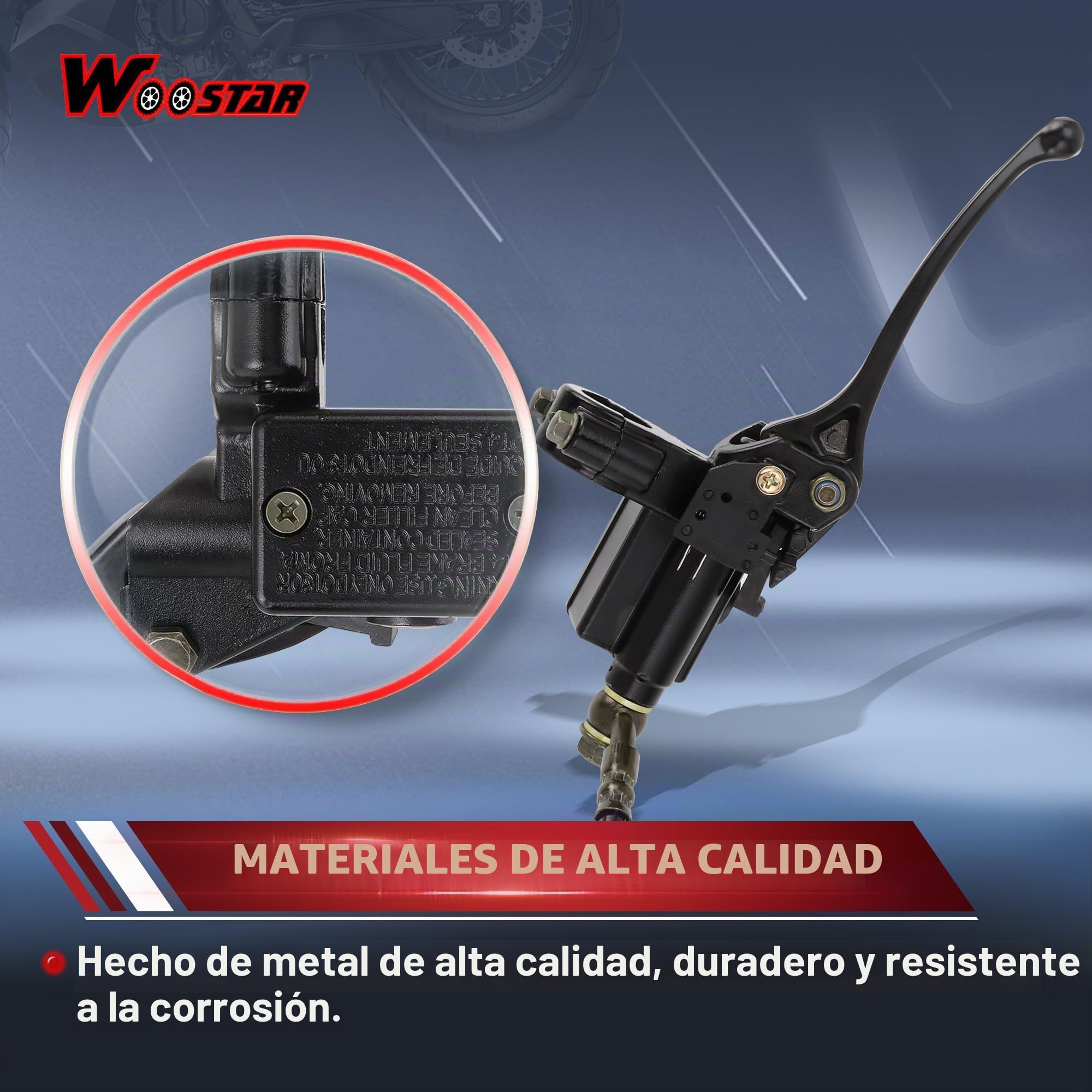 WOOSTAR Pinza Disco Freno Delantero Moto Palanca de Freno Reemplazo para China 50cc 70cc 90cc 110cc 125cc Dirt Pit Bike
