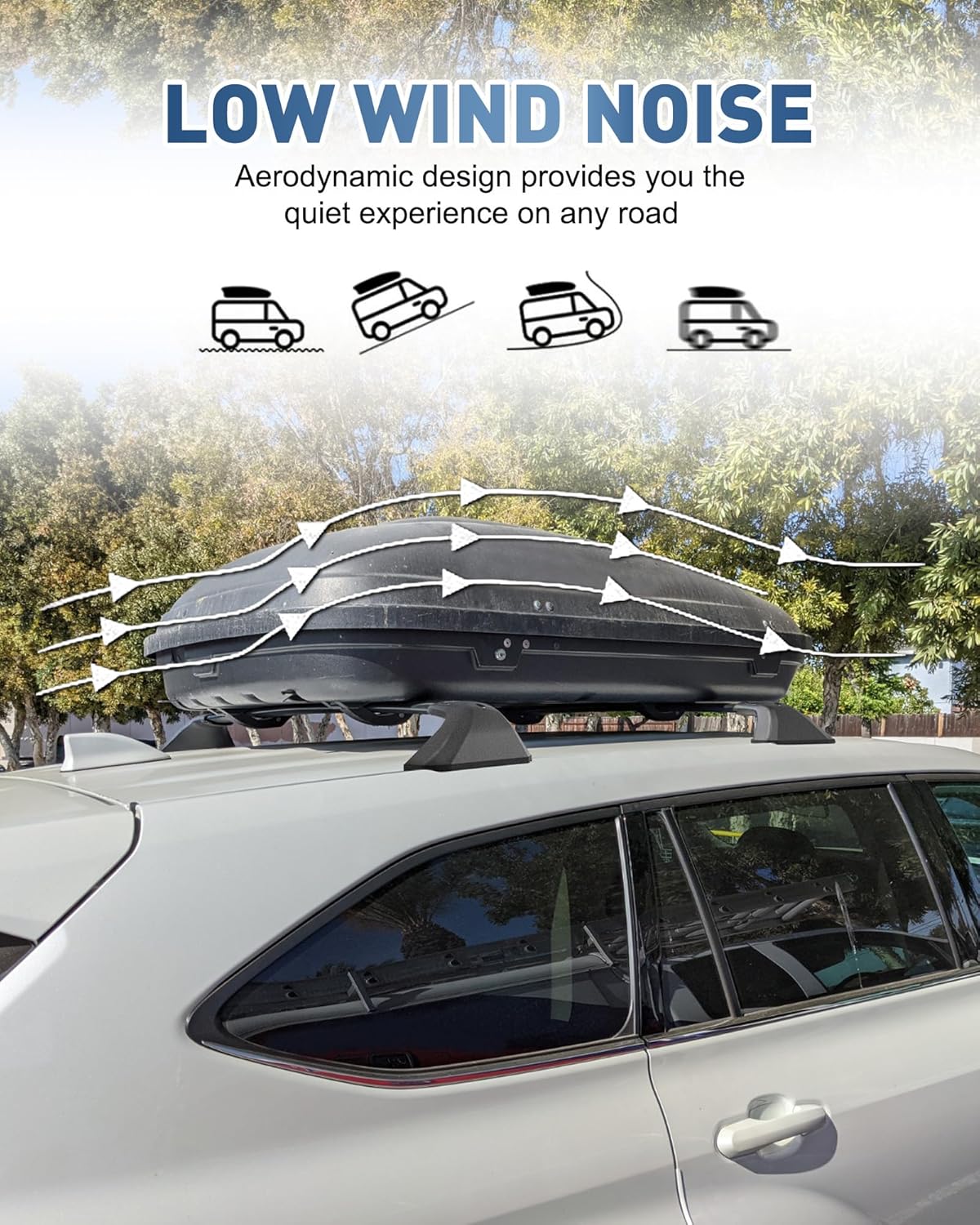 Lockable Roof Rack Cross Bars Fit for 2020-2025 Toyota Highlander L, LE & Hybrid, Nightshade (Model Without Factory Side Rails)