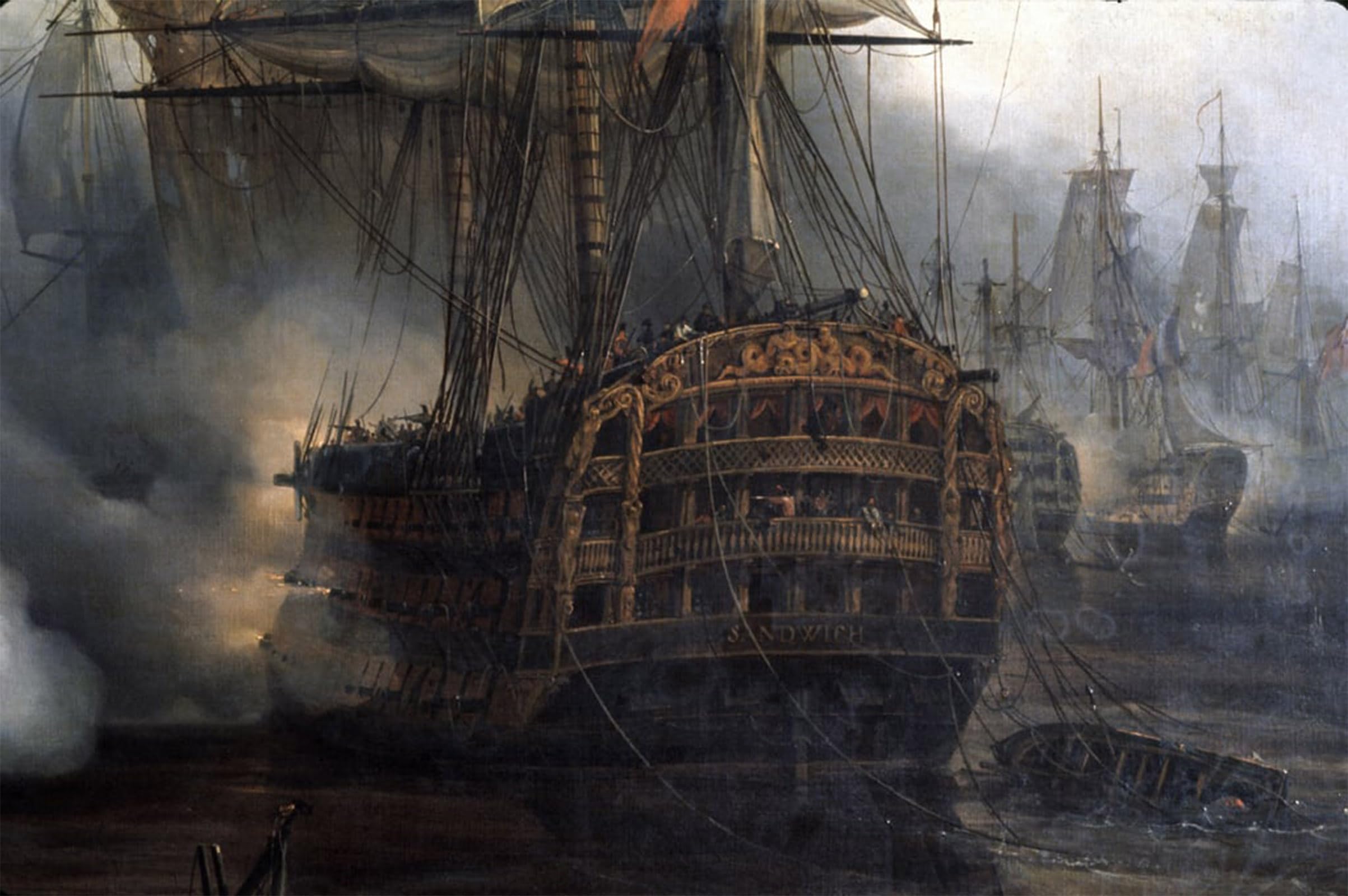 ARTXLXXBN Famous Painting Art Wall Decor Abstract Art Picture Battle of Trafalgar Detail by Auguste Etienne Francois Mayer Animal Pictures for Home Decor 60x90cm