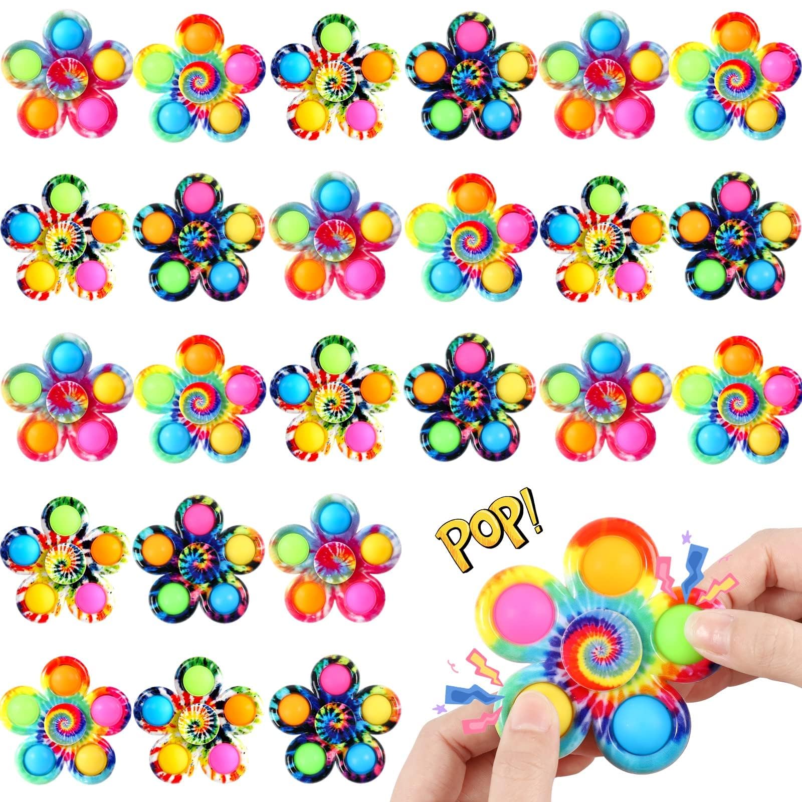 Sponsored Ad - Gigilli 24 Pack Party Favors Fidget Spinners for Kids 4-8-12, Goodie Bags Stuffers Valentine Gifts for Kids 3-5, ADHD Pop Mini Fidget Toys Bulk Treasure Box Toys Classroom Prizes, Adult Anxiety Toys