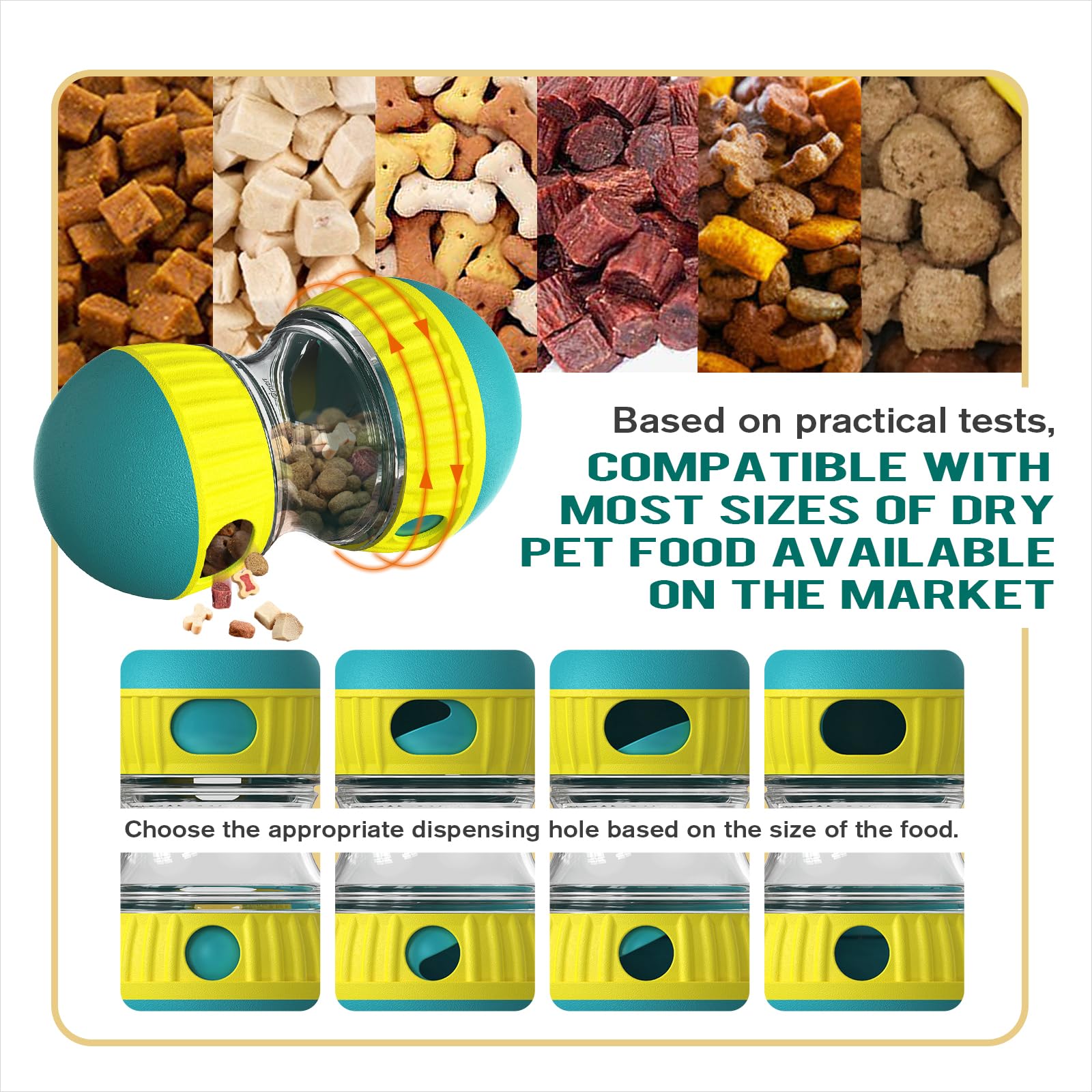 Rompecabezas interactivo de comida para perros, dispensador de golosinas ajustable, alimentación lenta para mantenerlos ocupados, juguetes estimulantes para perros medianos y grandes (XL azul)