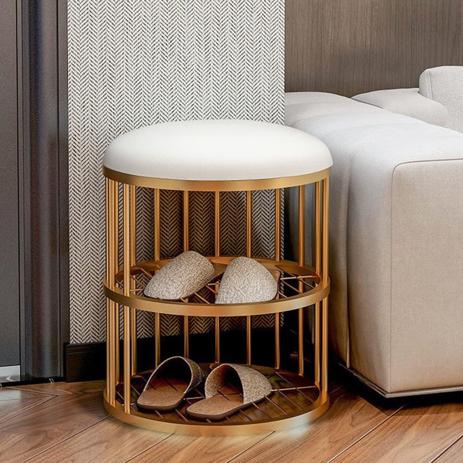 Modern Velvet Shoe Bench with Storage Shelves 2 in 1 Entryway Bench for Shoes and End of Bed Storage Ideal for Entryway Hallway Living Room Bedroom Green Color 13.3" Size