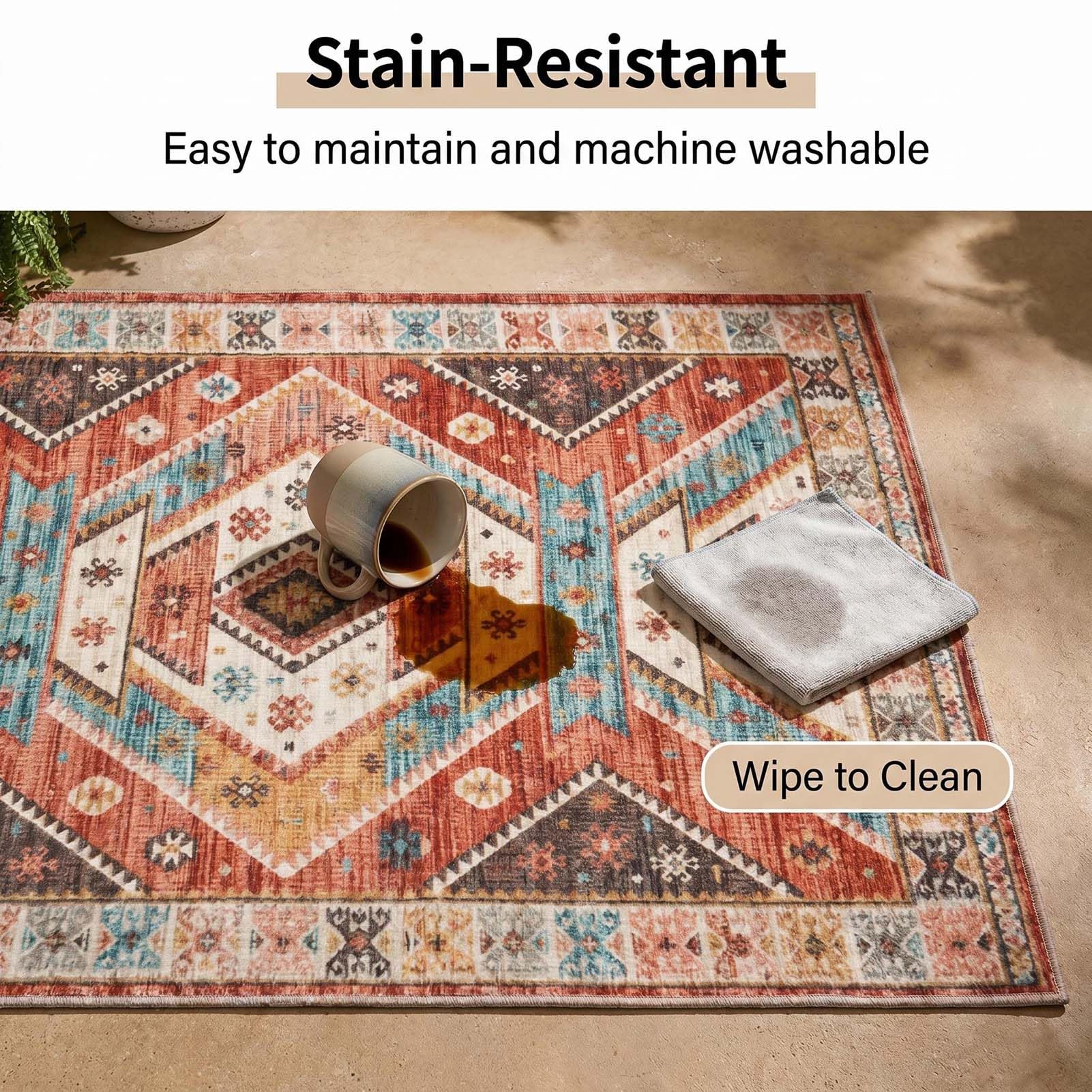 Tapis d'Extérieur, Tapis de Jardin Lavable, Revêtement de Sol Antidérapant, pour Cour, Balcon, Véranda, Camping, Camping-Car, Pique-Nique, Terrasse et Appartement