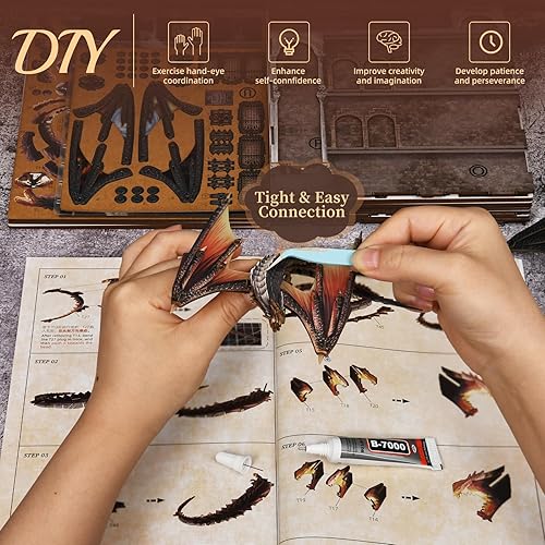 Miniatura 26 de Kit de rincón de libros en miniatura, rompecabezas de madera 3D con luz LED para decoración de estantería (más allá de la biblioteca)