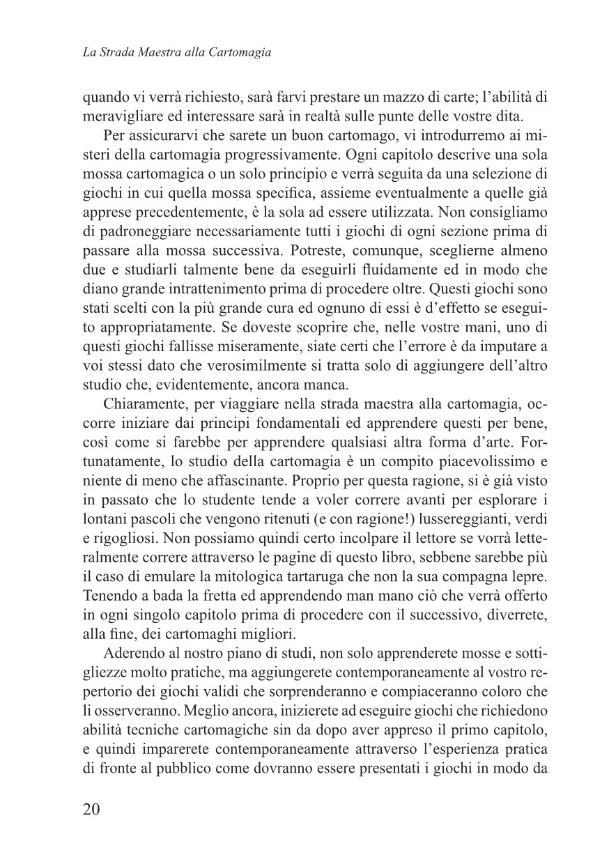 La strada maestra alla cartomagia