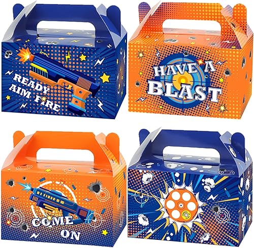 Paquete de 24 cajas de recuerdo de fiesta de héroes súper temáticos, bolsas de regalo de héroe de cómic, cajas de dulces para niños y niñas, baby