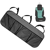 Vista 18 de FH GROUP FH-FB036115 fundas para asientos a rayas, púrpura/negro - Para la mayoría de los autos, camiones, SUV o van, Color, Beige/Negro