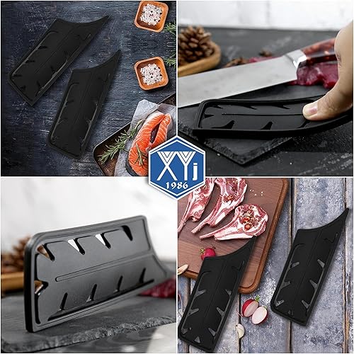 Vista 72 de XYJ Juego de 2 fundas de cuchillo de seguridad para cuchillos, protector de borde, funda universal para cuchillos, chef, cuchillo de cerámica