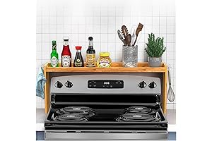 IIIOIIIA Bamboo Over Oven Shelf