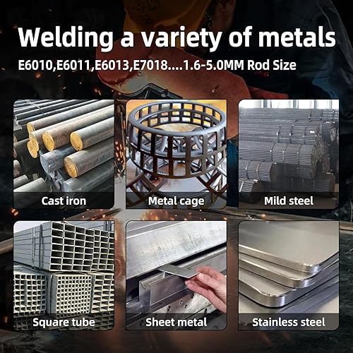 Miniatura 6 de Mini soldador de palo, máquina de soldadura TIG ARCLift de 135 amperios con control sinérgico, inversor IGBT pantalla digital 110 V máquina