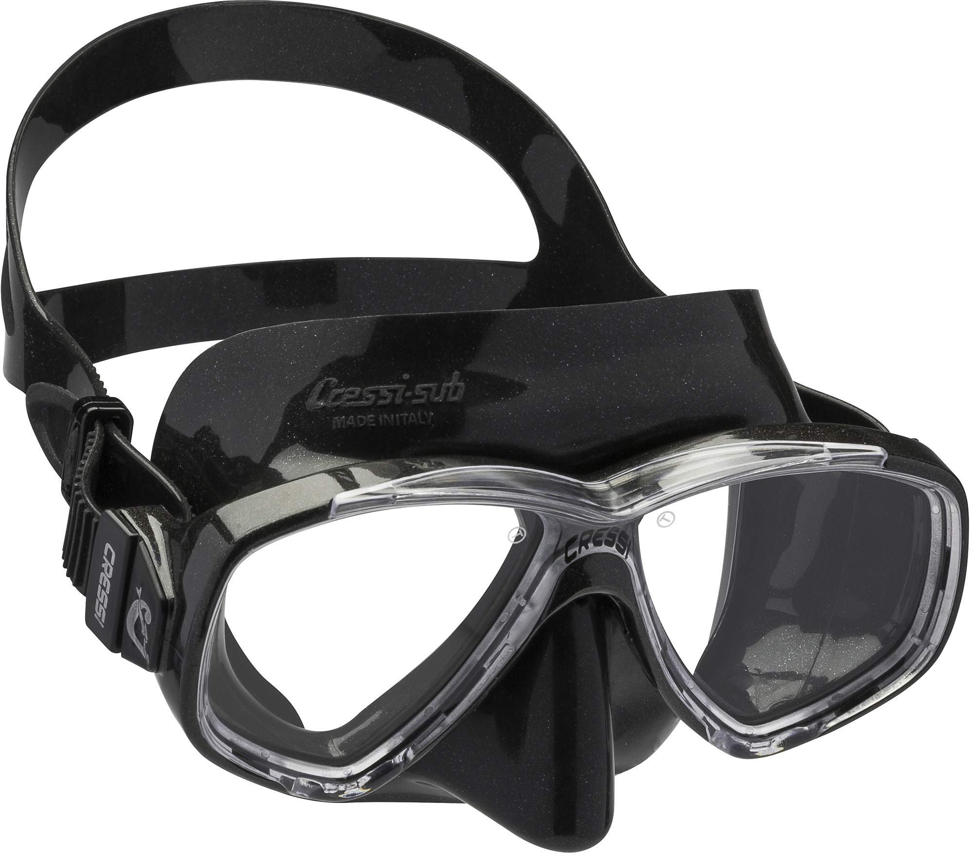 Cressi Palau Saf, Pinne Corte Regolabili per Nuoto E Snorkeling Unisex, Nero/Giallo, S/M (38/41) & Mare Combo, Set Maschera Sub Perla E Snorkel Mexico Unisex – Adulto, Nero, Unica