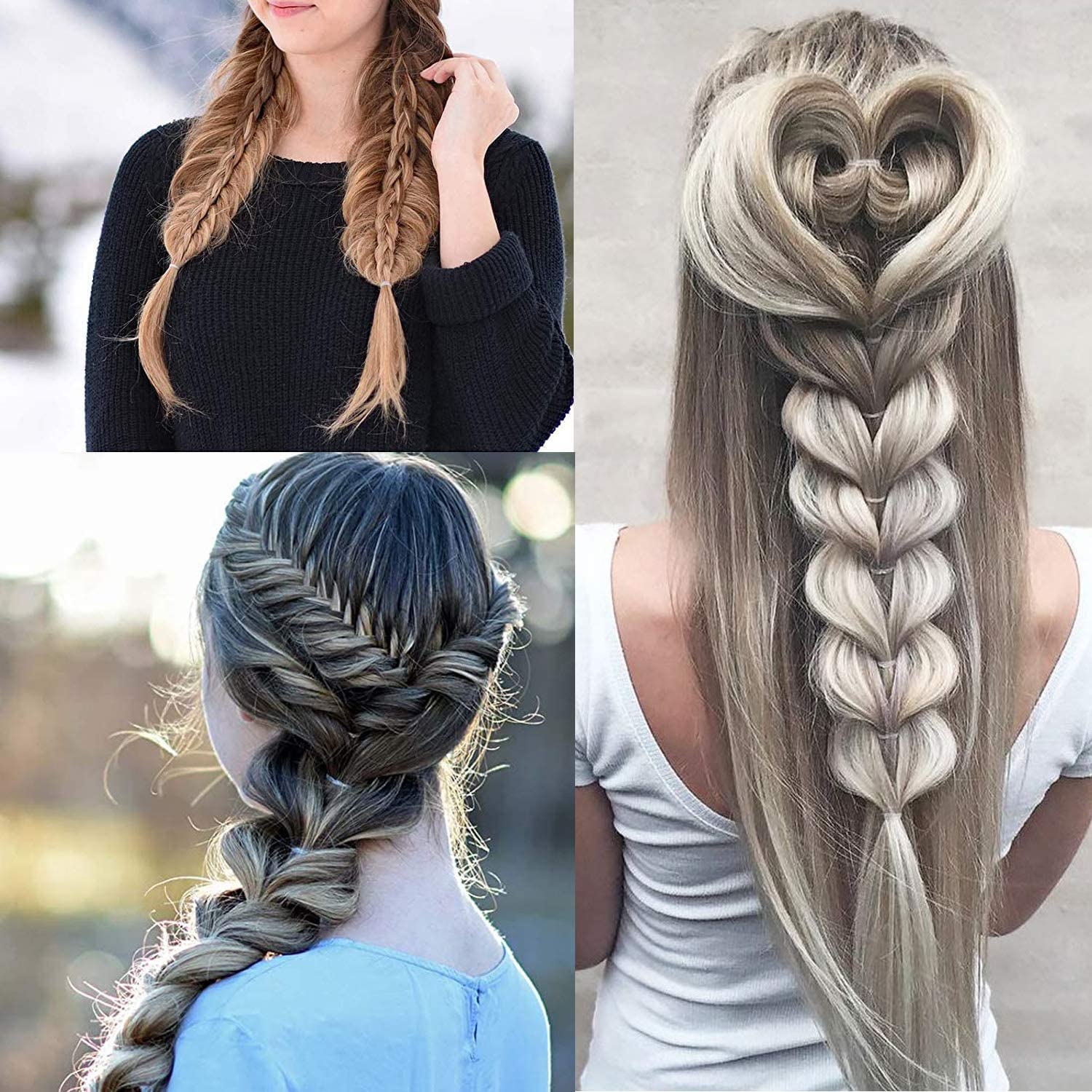 Elastique transparent,Mini Élastiques,300 Pièces Transparent Elastique,Petit elastique cheveux Petits elastiques cheveux pour les Cheveux des Enfants, Petites Dreadlocks, Coiffure de Mariage et Plus